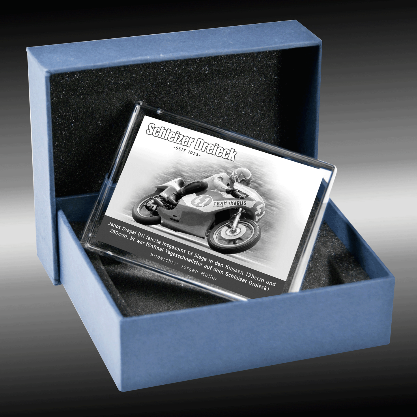 Kristall-Standbild "Janos Drapal"