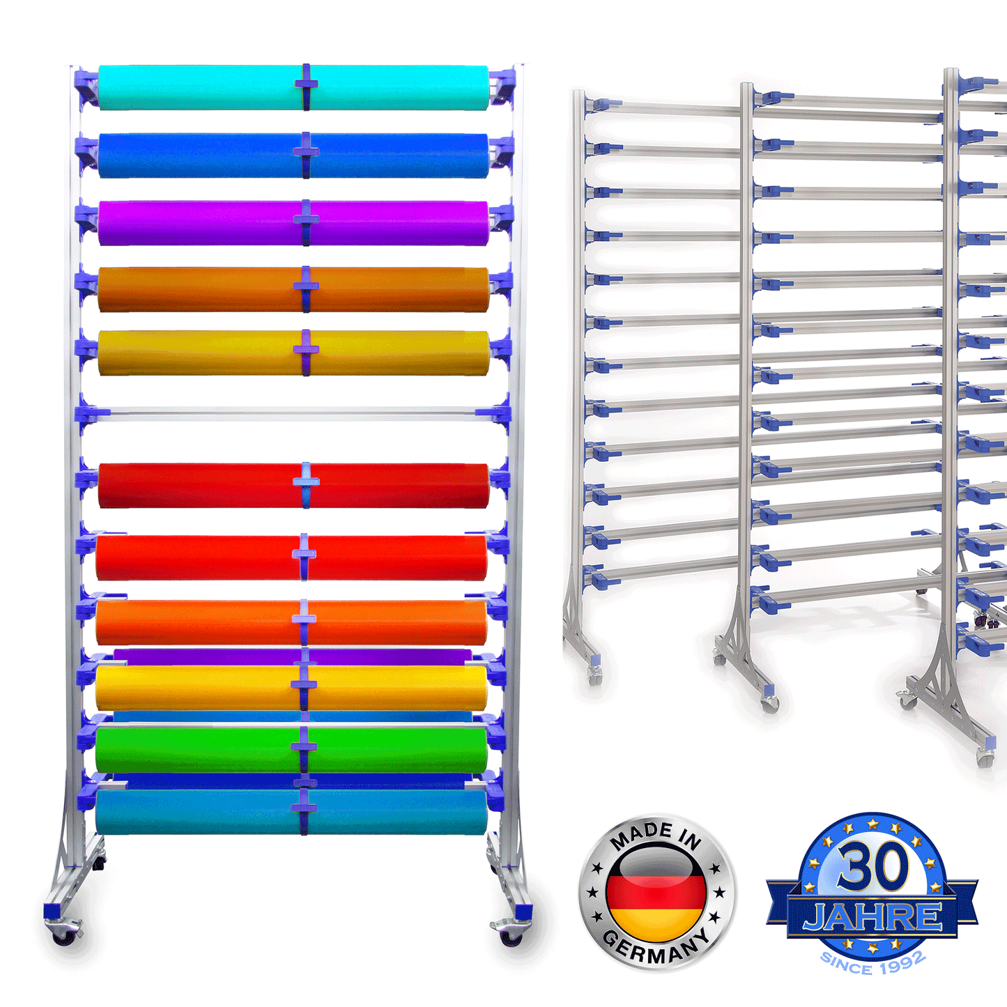 Folien-Ständerregal-fahrbar für max. 140 cm breite Vinyl-Folien