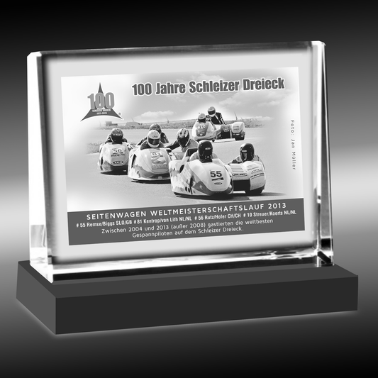 Kristall-Standbild "Seitenwagen WM-Lauf 2013"
