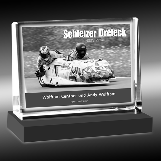 Kristall-Standbild "Wolfram Centner und Andy Wolfram"